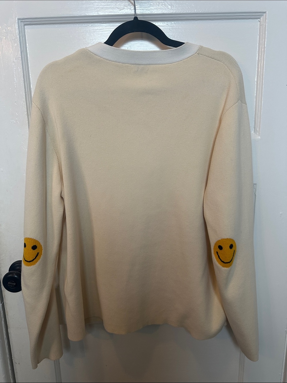 KULE Cream Button-Front V-Neck Cardigan - Picture 3 of 3